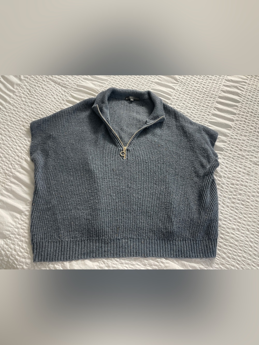 Women’s Quarter-Zip Knit Sweater - Blue